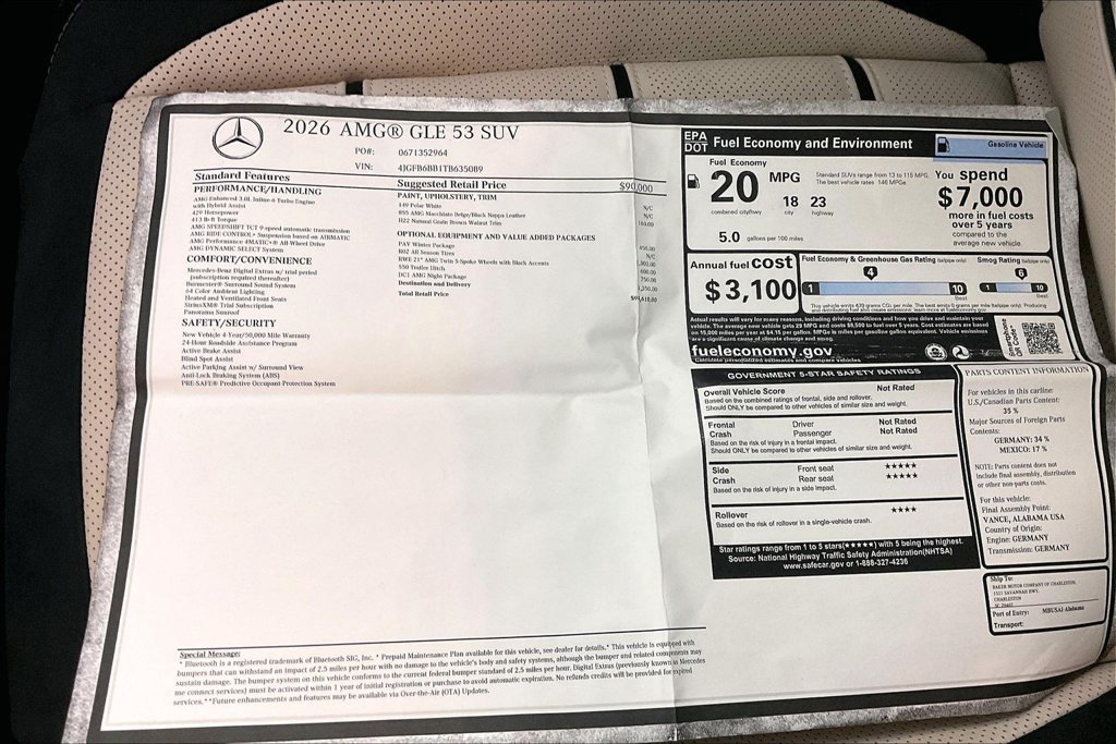 New 2026 Mercedes-Benz GLE 53 AMG 4MATIC image 14