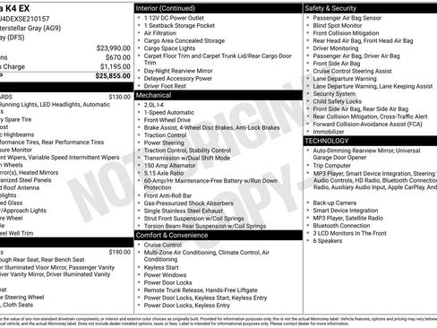 Used 2025 Kia K4 EX FWD image 21