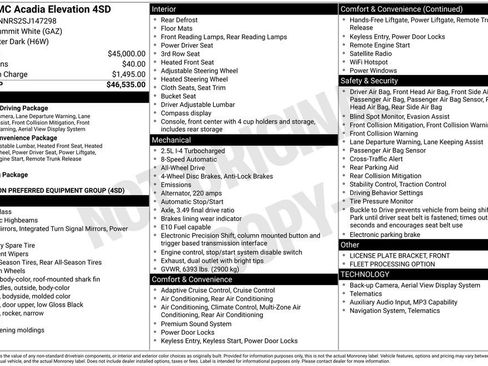 Certified 2025 GMC Acadia Elevation image 38