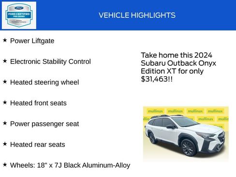 Used 2024 Subaru Outback Onyx Edition XT AWD/4WD image 19