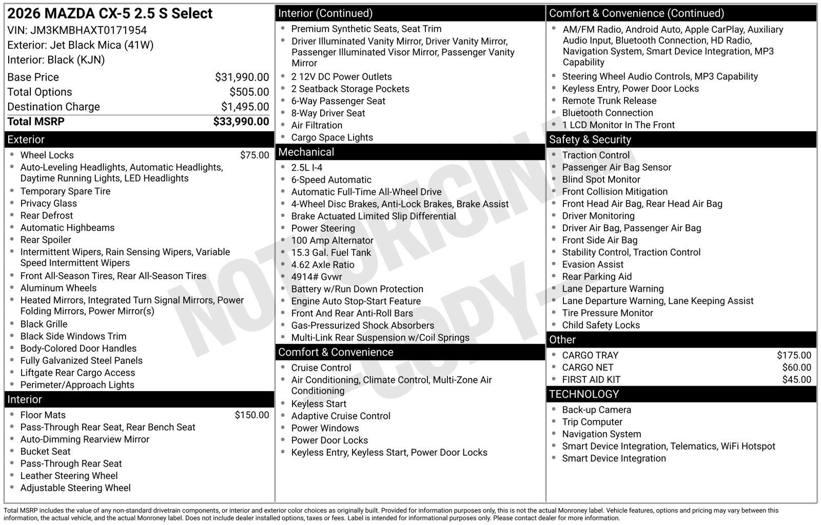 New 2026 MAZDA CX-5 Select AWD/4WD image 22