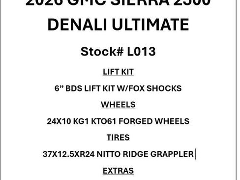 Used 2026 GMC Sierra 2500 Denali Ultimate AWD/4WD image 2