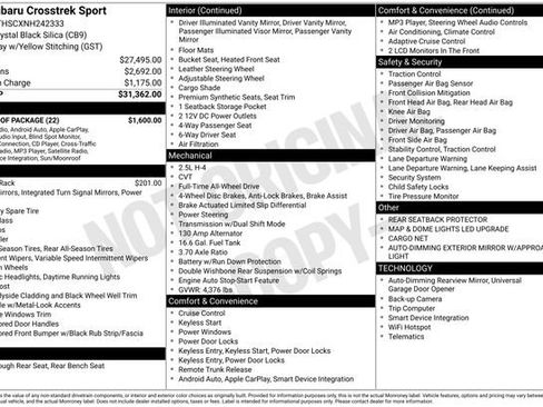 Used 2022 Subaru Crosstrek 2.5i Sport w/ Moonroof Package image 17