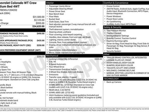 Used 2018 Chevrolet Colorado W/T w/ WT Convenience Package image 13