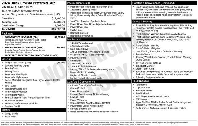 Used 2024 Buick Envista Preferred w/ Convenience I Package FWD image 19