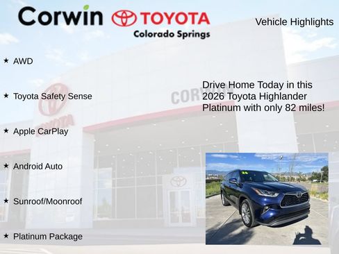 Used 2026 Toyota Highlander Platinum AWD/4WD image 7
