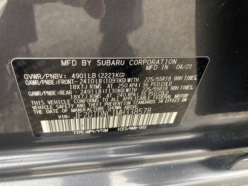 Used 2021 Subaru Crosstrek Hybrid w/ Moonroof Package w/Navigation image 28