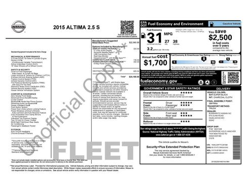 Used 2015 Nissan Altima 2.5 S w/ Power Driver Seat Package image 8