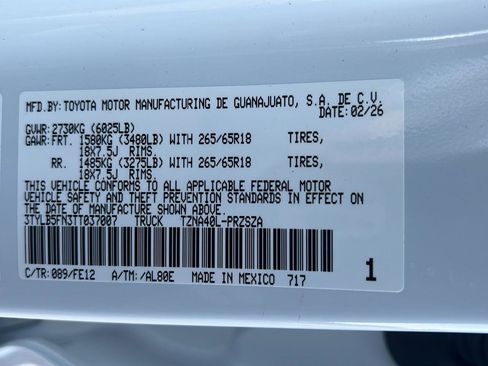 New 2026 Toyota Tacoma TRD Sport image 34