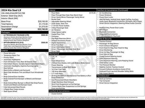 Used 2024 Kia Soul LX w/ Option Group 015 FWD image 70