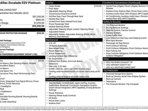 Used 2019 Cadillac Escalade ESV Platinum RWD image 38