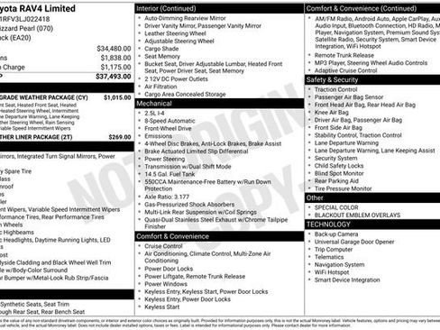 Used 2020 Toyota RAV4 Limited w/ Limited Grade Weather Package image 13