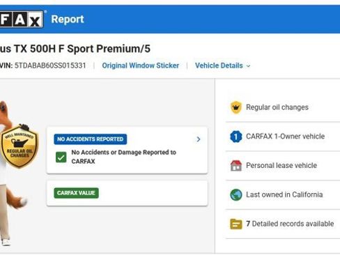 Used 2025 Lexus TX 500h AWD w/ Technology Package image 2