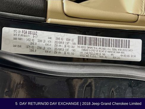Used 2018 Jeep Grand Cherokee Limited AWD/4WD image 38
