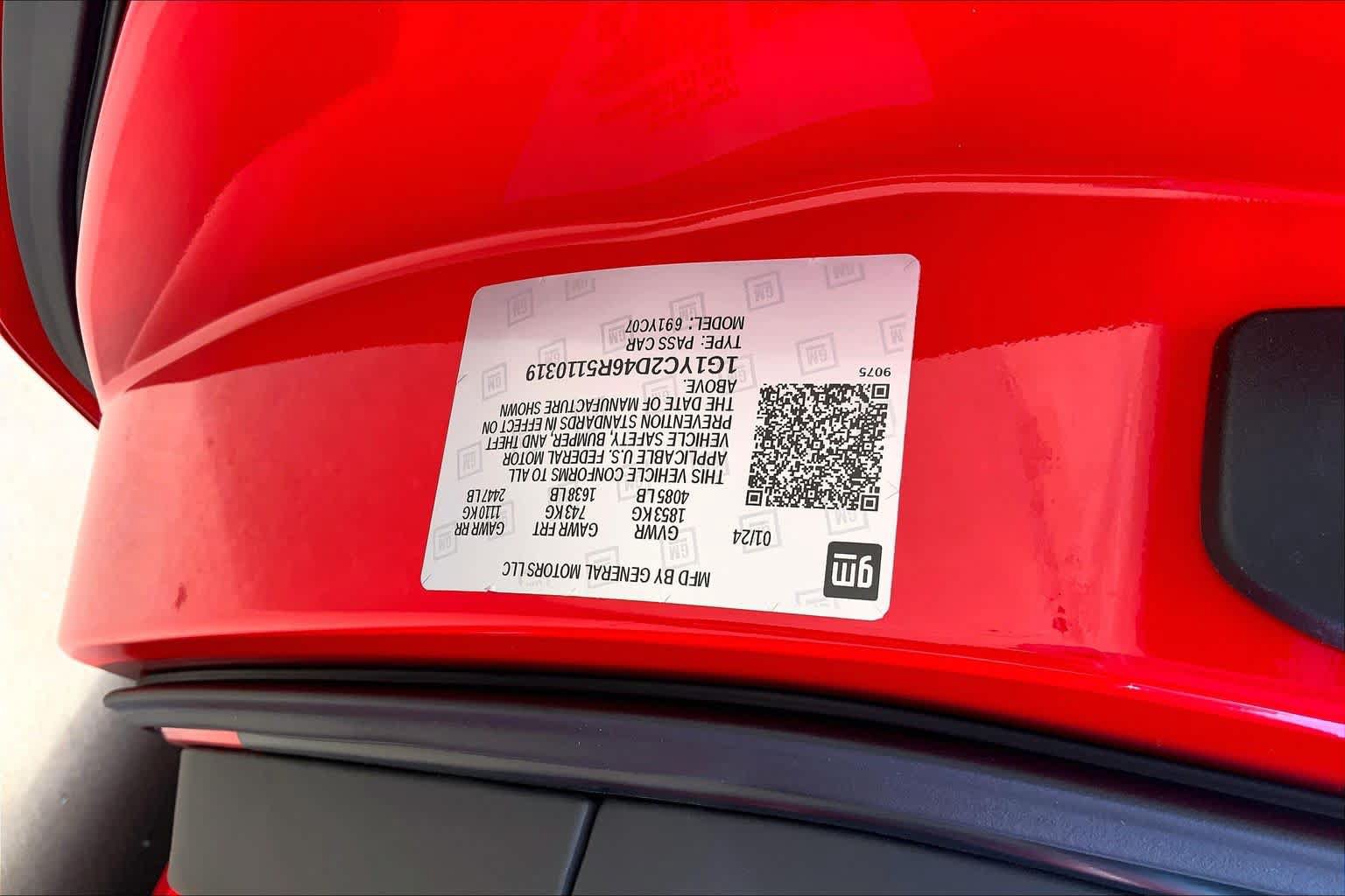 Certified 2024 Chevrolet Corvette Stingray Premium Cpe w/ Z51 Performance Package RWD image 31