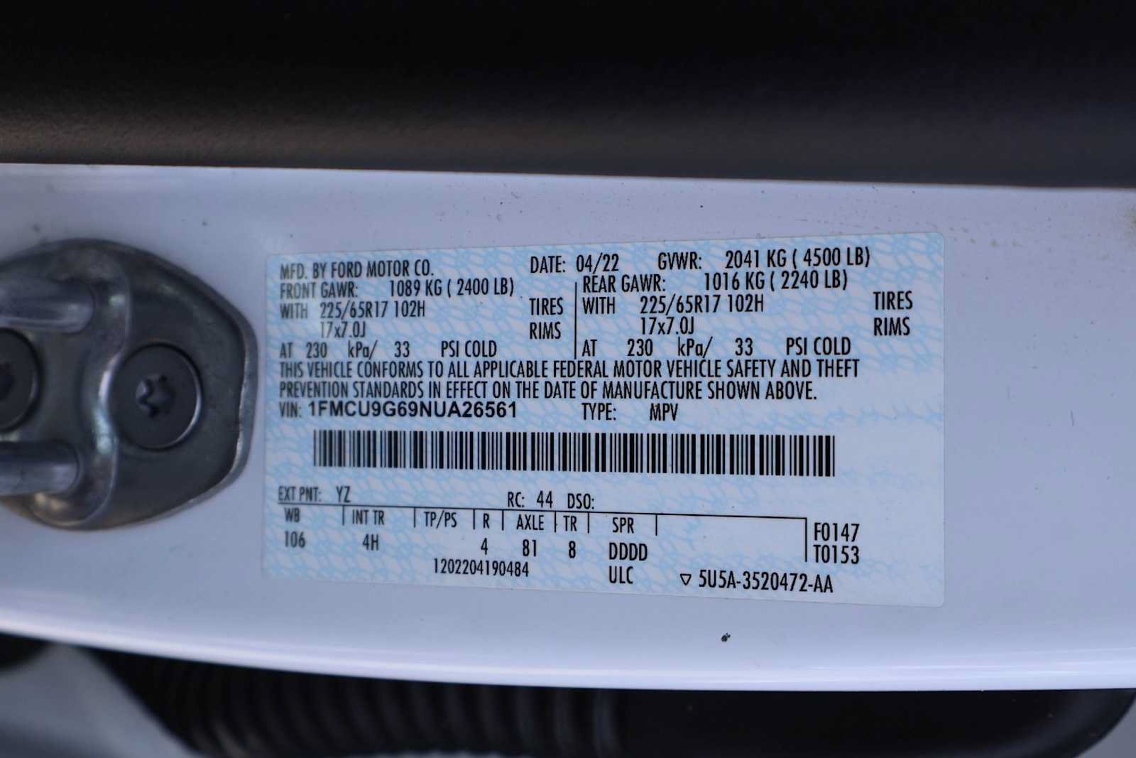 Used 2022 Ford Escape SE w/ Convenience Package AWD/4WD image 21