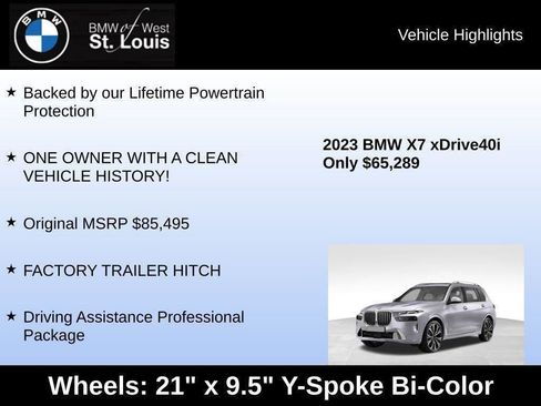 Used 2023 BMW X7 xDrive40i w/ Premium Package image 72