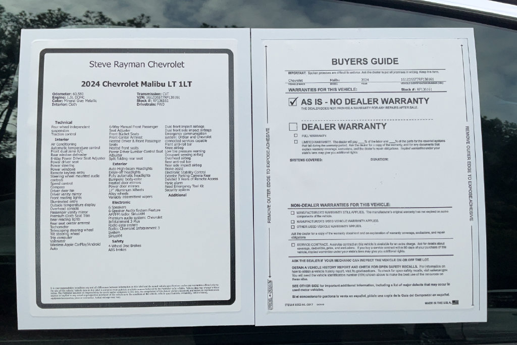 Certified 2024 Chevrolet Malibu LT FWD image 23