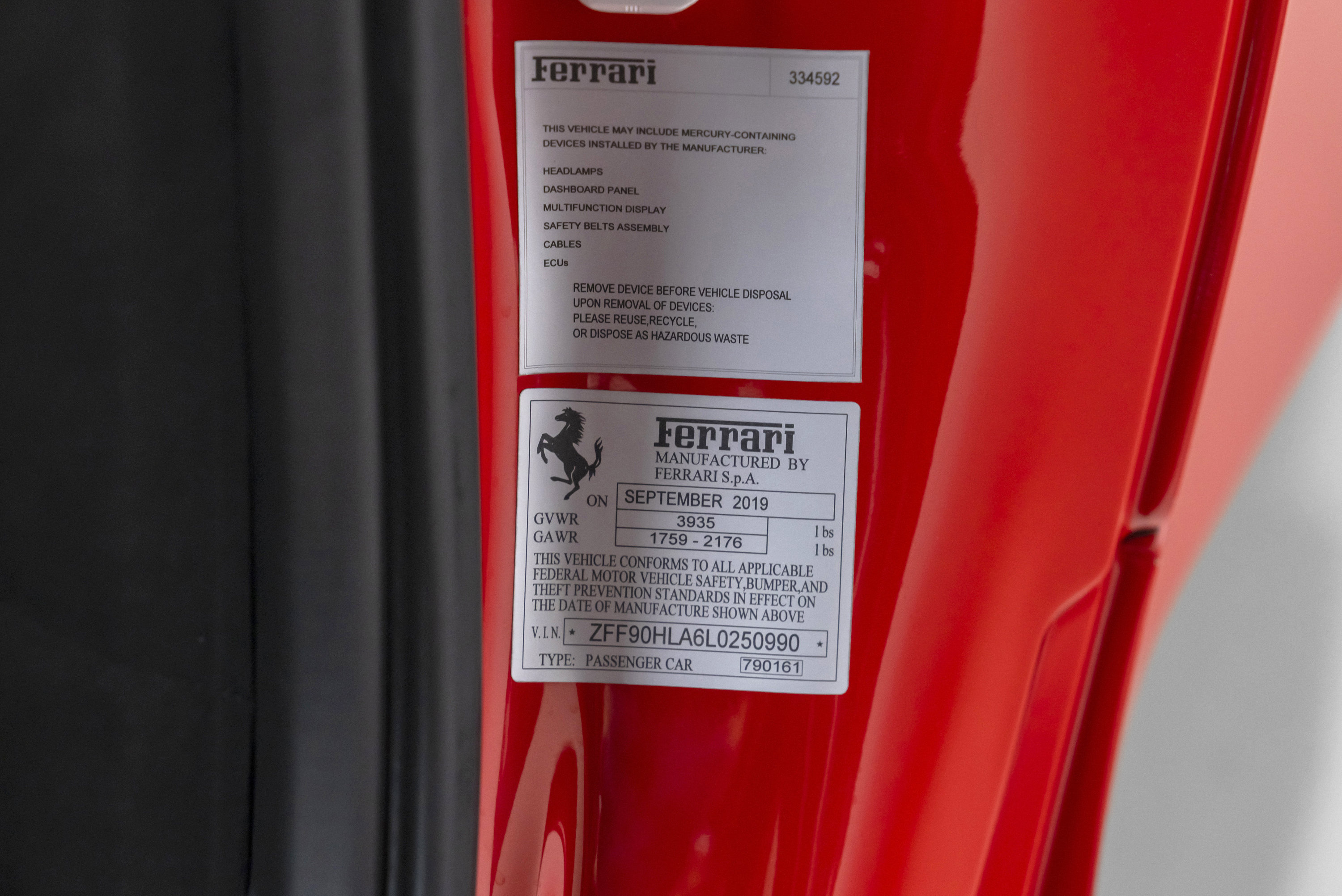 Certified 2020 Ferrari 488 Pista Coupe RWD image 30