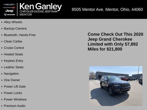 Used 2020 Jeep Grand Cherokee Limited AWD/4WD image 5