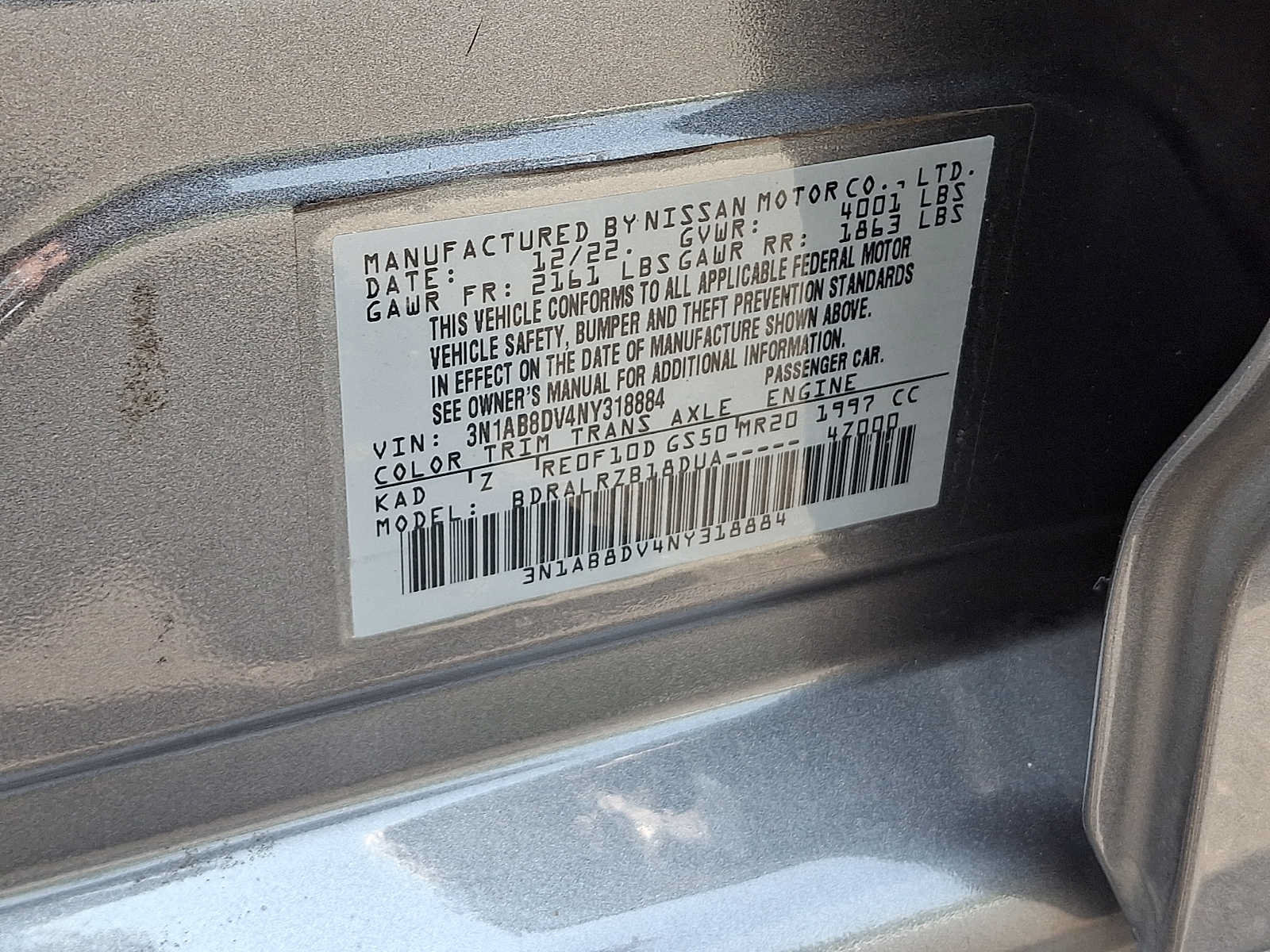 Used 2022 Nissan Sentra SR w/ Trunk Package FWD image 27