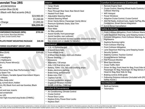 Used 2024 Chevrolet Trax RS w/ Driver Confidence Package FWD image 17