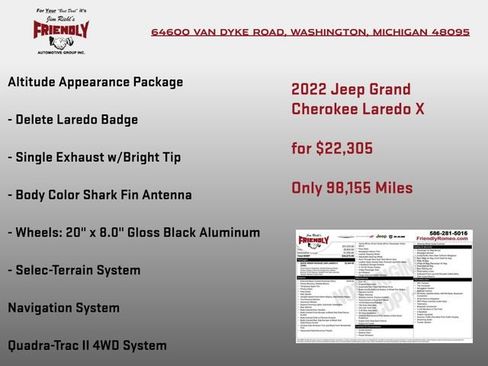 Used 2022 Jeep Grand Cherokee Laredo X AWD/4WD image 6