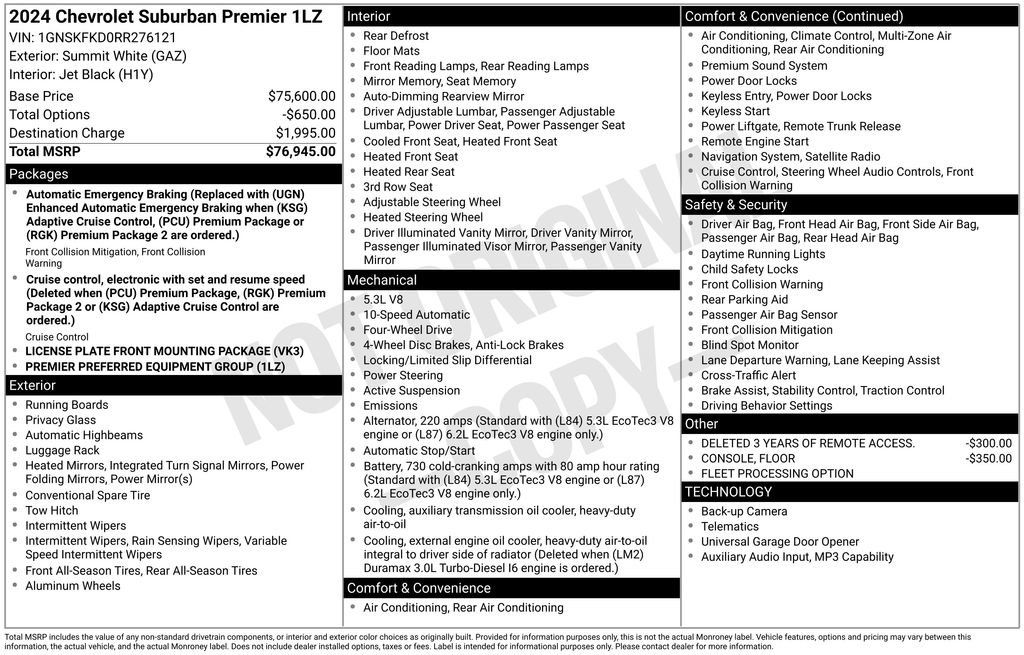 Used 2024 Chevrolet Suburban Premier AWD/4WD image 34