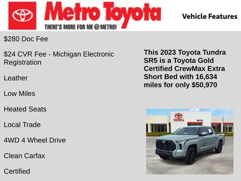 Certified 2023 Toyota Tundra SR5 w/ TRD Sport Premium Package AWD/4WD image 6