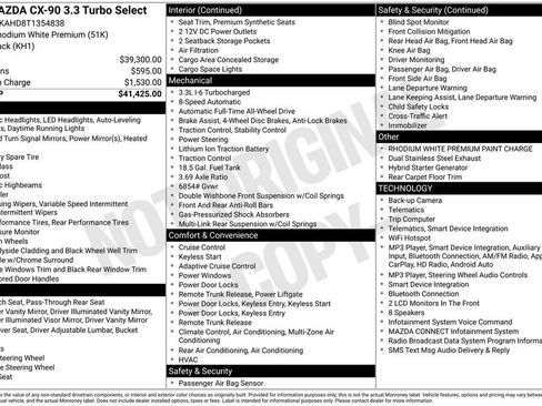 Used 2026 MAZDA CX-90 3.3 Turbo w/ Select Package AWD/4WD image 2