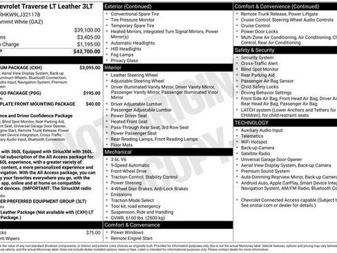 Used 2020 Chevrolet Traverse LT w/ LT Premium Package FWD image 39