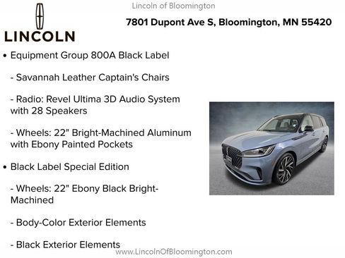 New 2026 Lincoln Aviator Black Label w/ Black Label Special Edition AWD/4WD image 9