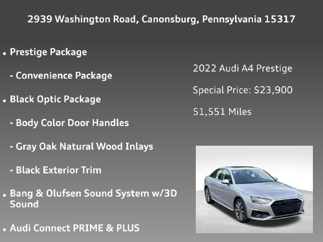 Used 2022 Audi A4 2.0T Prestige w/ Prestige Package AWD/4WD image 30
