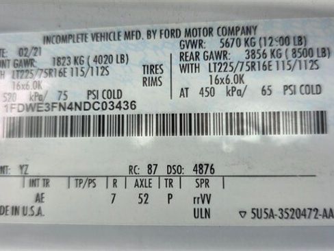 Used 2022 Ford E-350 and Econoline 350 Super Duty RWD image 8