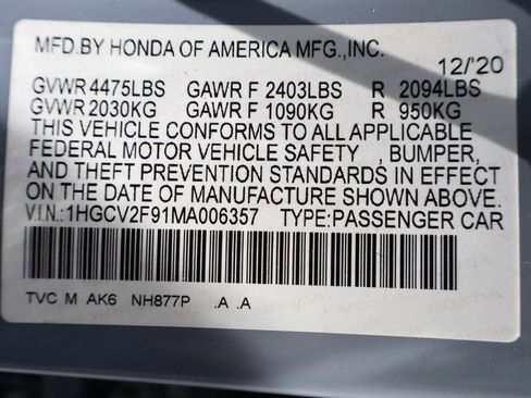 Used 2021 Honda Accord Touring image 33