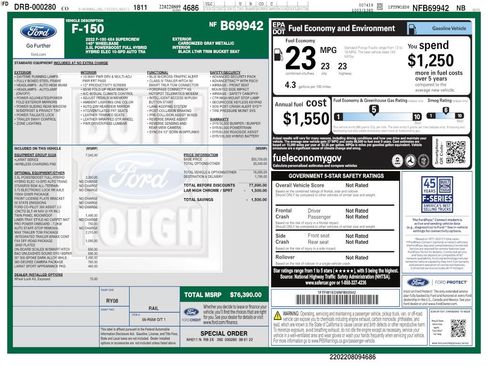 Used 2022 Ford F150 Lariat w/ Equipment Group 502A High AWD/4WD image 4
