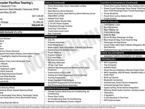 Used 2020 Chrysler Pacifica Touring-L FWD image 17