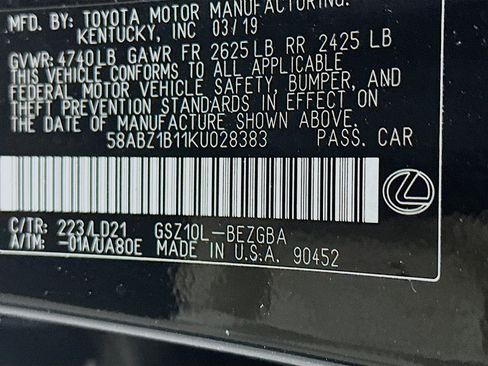 Used 2019 Lexus ES 350 w/ Premium Package FWD image 12