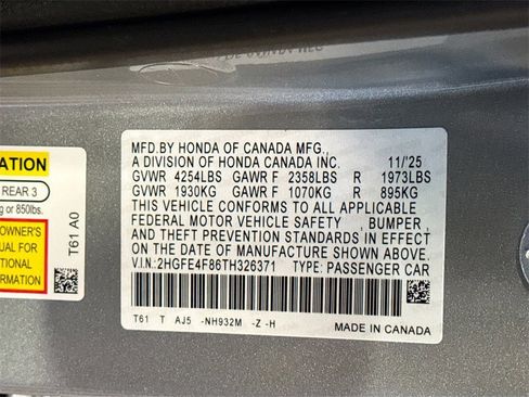 New 2026 Honda Civic Sport Touring image 34