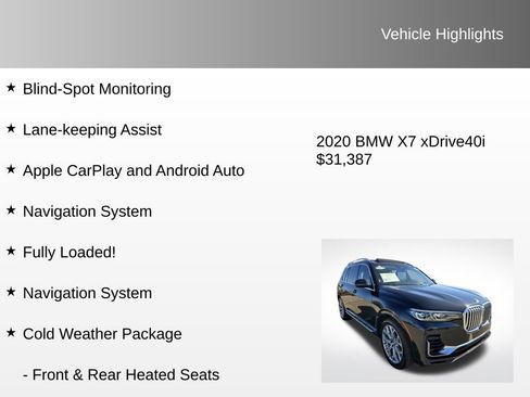 Used 2020 BMW X7 xDrive40i w/ Premium Package image 8