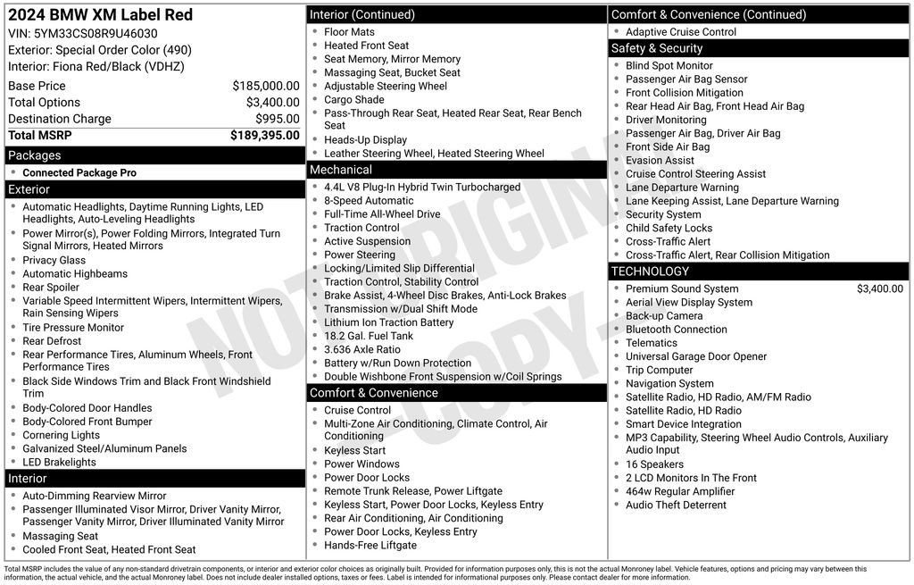 Used 2024 BMW XM Label Red AWD/4WD image 7