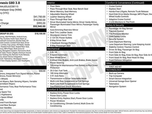 Used 2018 Genesis G80 3.8 w/ Option Group 03 image 5