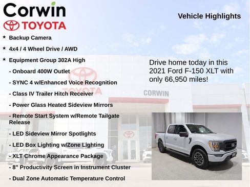 Used 2021 Ford F150 XLT w/ Equipment Group 302A High image 7