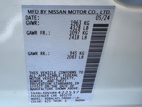 Used 2024 Nissan Altima 2.5 SV FWD image 41