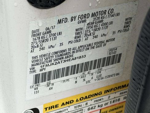 Used 2017 Ford Expedition EL Limited w/ Equipment Group 301A image 19