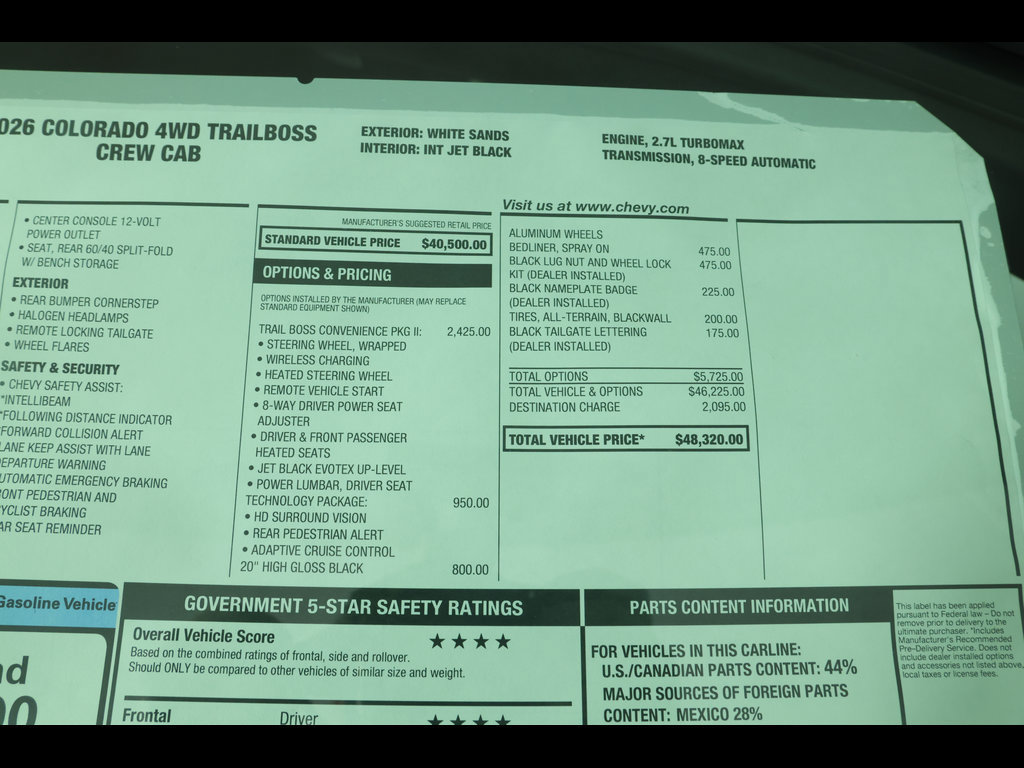 New 2026 Chevrolet Colorado Trail Boss AWD/4WD image 26