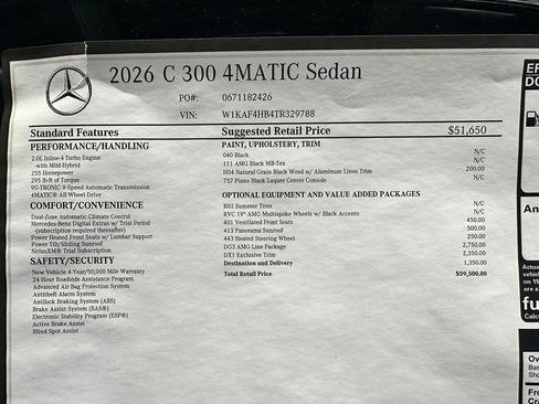 New 2026 Mercedes-Benz C 300 4MATIC Sedan image 17