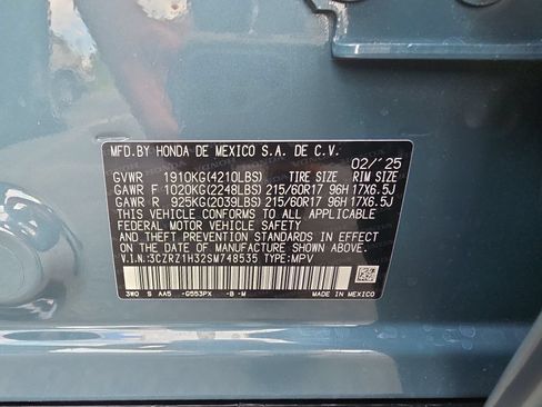 Certified 2025 Honda HR-V LX image 29