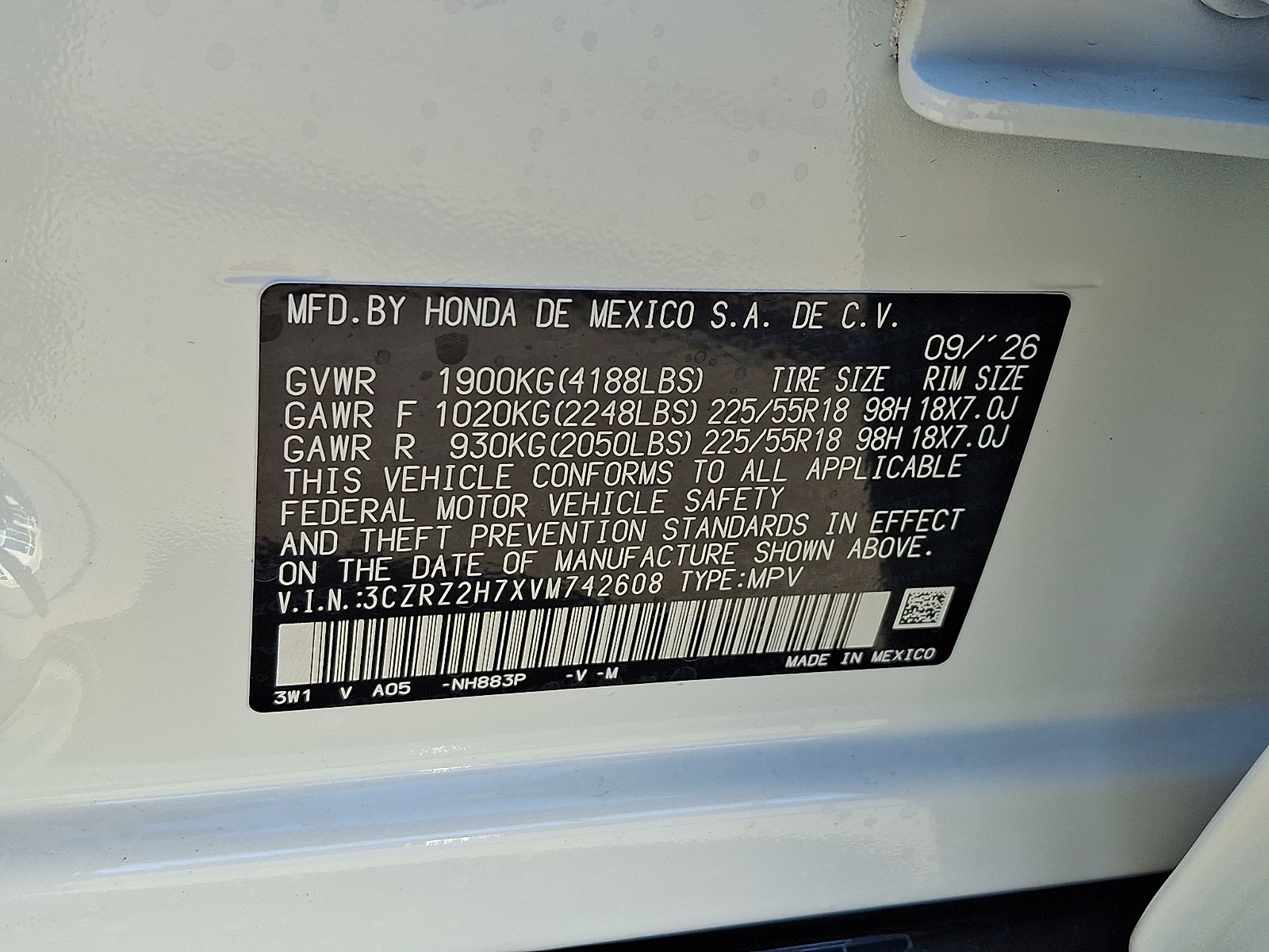 New 2027 Honda HR-V EX-L image 10