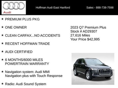 Used 2023 Audi Q7 2.0T Premium Plus w/ Premium Plus Package AWD/4WD image 6